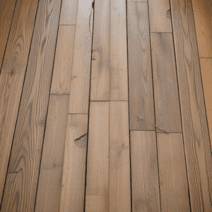moisture damaged floorboards