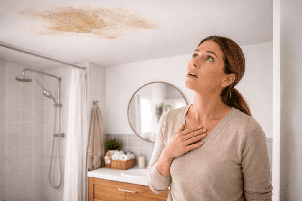 Moisture and leaks can go undetected for years till it finally starts breaking down the substructure and infiltrating the other apartments. 