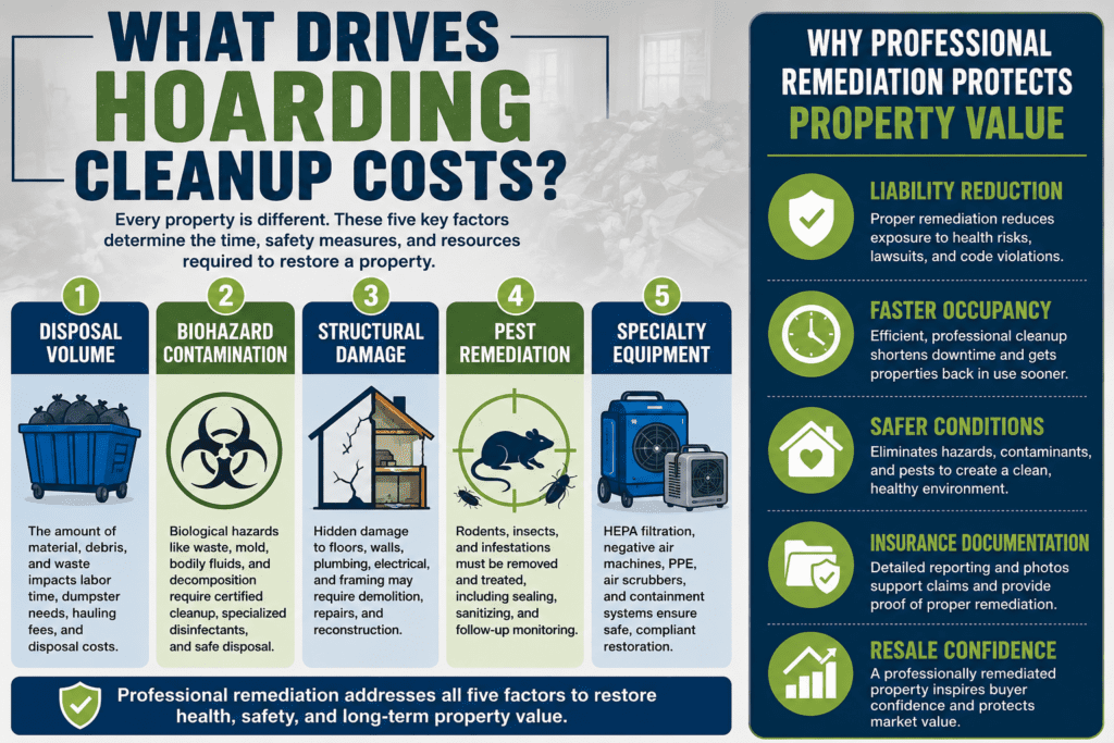 infograph showing what drives hoarding coast up