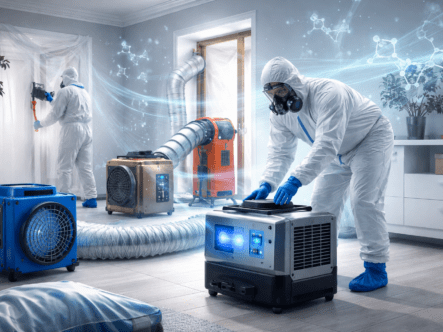 Professional trauma and death remediation eliminates these odors through a layered scientific approach using source removal, hydroxyl generators, vapor-phase deodorizers, negative air containment, and controlled air remediation—not mas {{brizy_dc_image_alt entityId=